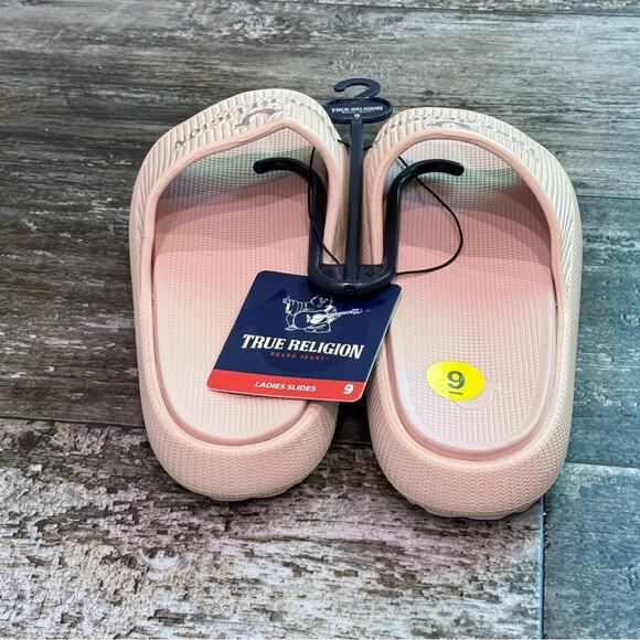True Religion Women's Meg Slip On Slides Nude Size 9 NWT - Picture 4 of 9